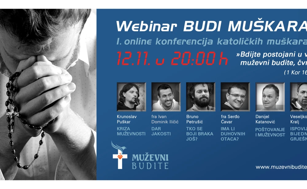 Snimka 1. online konferencije katoličkih muškaraca ''Budi muškarac''