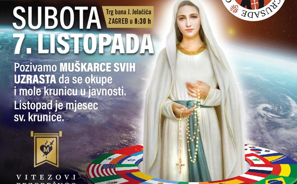 Odazovite se Svjetskoj molitvi krunice u subotu, 7. listopada