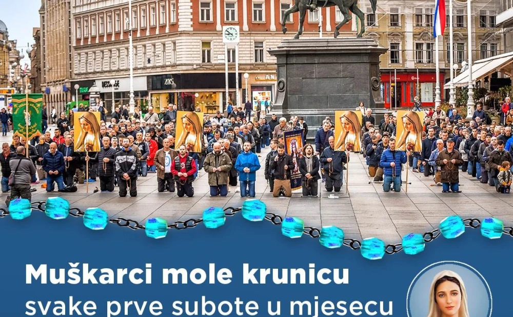 I ove subote muškarci mole krunicu u 10-ak hrvatskih gradova