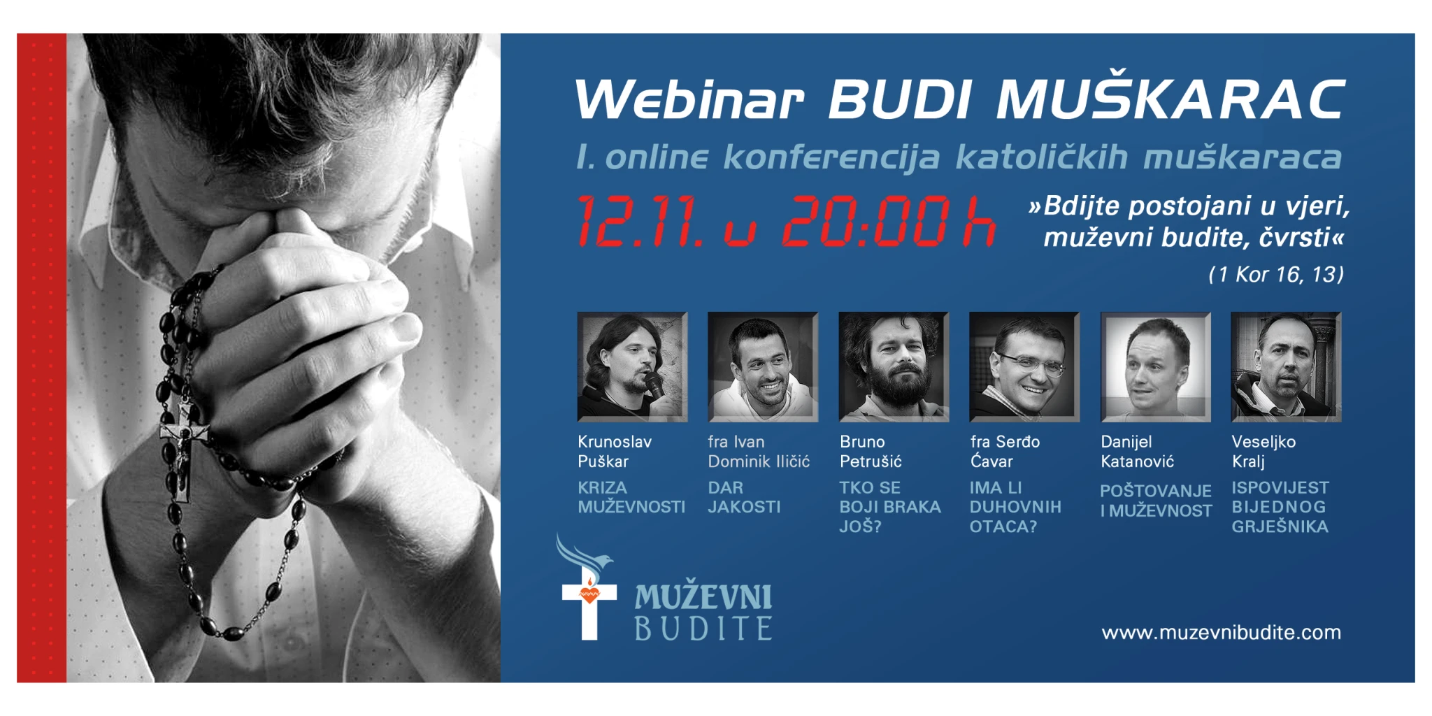 Snimka 1. online konferencije katoličkih muškaraca ''Budi muškarac''