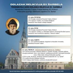 Duhovna obnova uoči dolaska relikvija sv. Šarbela u križevačku katedralu Presvete Trojice