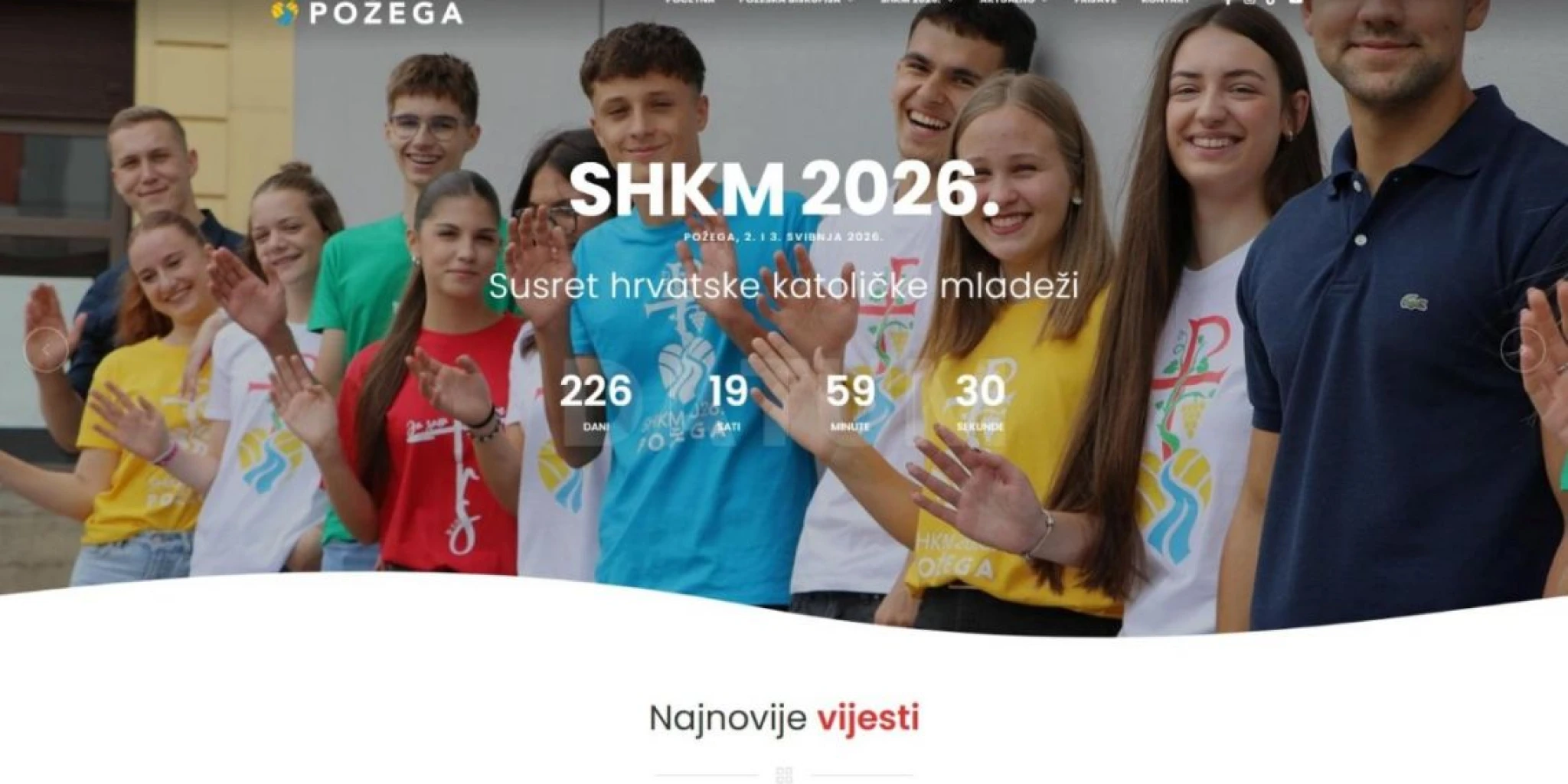 Otvorena službena mrežna stranica Susreta hrvatske katoličke mladeži u Požegi 2026.