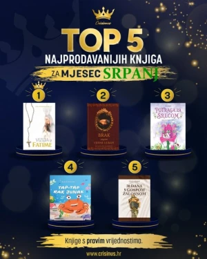 Pet najprodavanijih knjiga Naklade Crisinus u srpnju