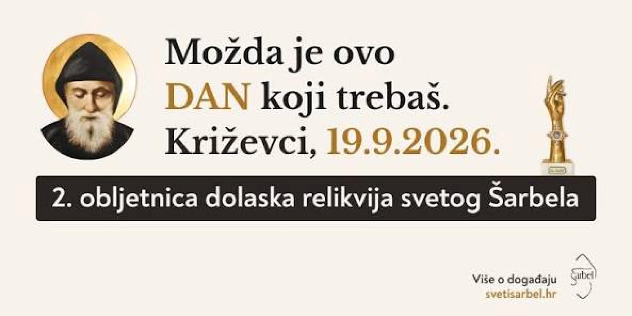 ŠARBEL TE ZOVE Dođi u Križevce 19. rujna