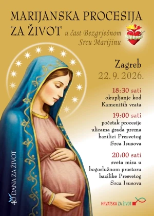 Marijanskim procesijama započinje jesenska kampanja inicijative „40 dana za život“