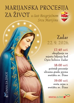 Marijanskim procesijama započinje jesenska kampanja inicijative „40 dana za život“