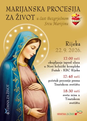 Marijanskim procesijama započinje jesenska kampanja inicijative „40 dana za život“