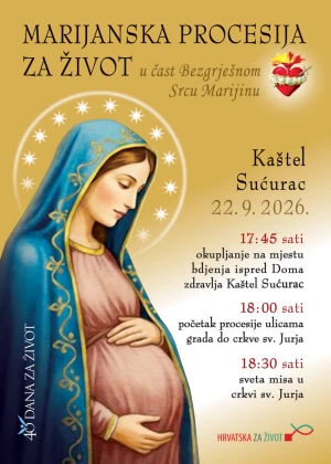 Marijanskim procesijama započinje jesenska kampanja inicijative „40 dana za život“