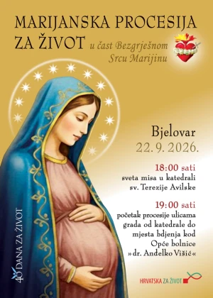 Marijanskim procesijama započinje jesenska kampanja inicijative „40 dana za život“