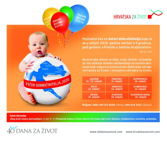 Večeri dobročinitelja inicijative „40 dana za život“