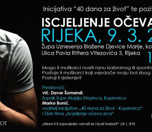 Predstavljanja programa „Iscjeljenje očeva srca‟ diljem Hrvatske