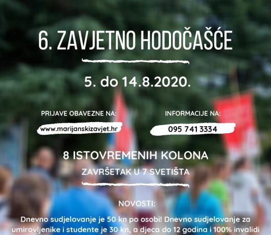 Prijavi se na 6. zavjetno hodočašće za domovinu