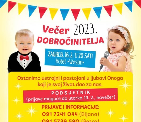 Prijavite se još danas za Večer dobročinitelja udruge „Hrvatska za Život”