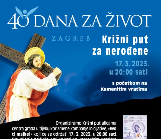 Dođite na Križni put za nerođene u Zagrebu