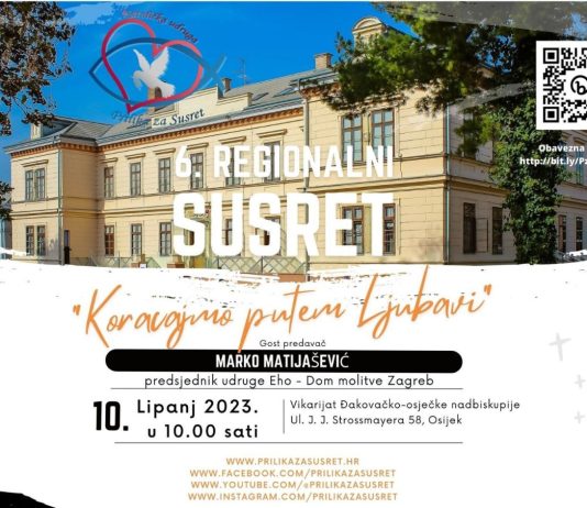 Udruga “Prilika za Susret” organizira regionalni susret u Osijeku za sve slobodne mladiće i djevojke