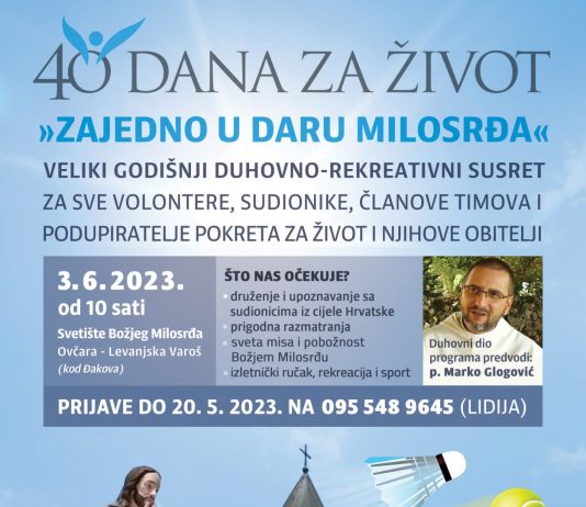 Dođite na 3. veliki duhovno-rekreativni susret u svetištu Božjeg milosrđa