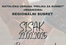 Katolička udruga „Prilika za Susret“ organizira susret u Sisku za slobodne muškarce i žene u Sisku