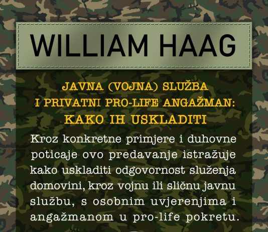 PREDAVANJE William Haag: Moja borba na dva velika fronta